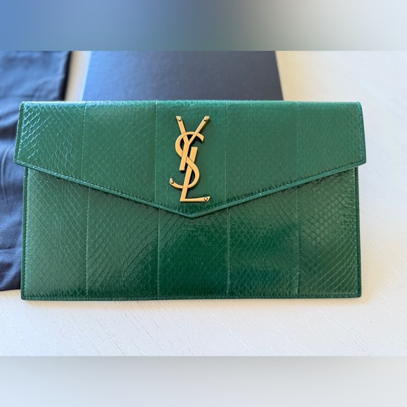SAINT LAURENT Ayers Monogram Pouch Verte Prarie GREEN
Used once 6.5” by 10.5” - Picture 1 of 8